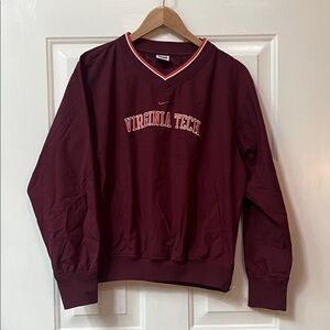 Nike Burgundy Virginia Tech V-Neck “Windbreaker”